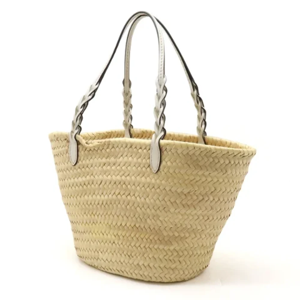 Prada Vintage Pre-owned Leather totes Beige Dames