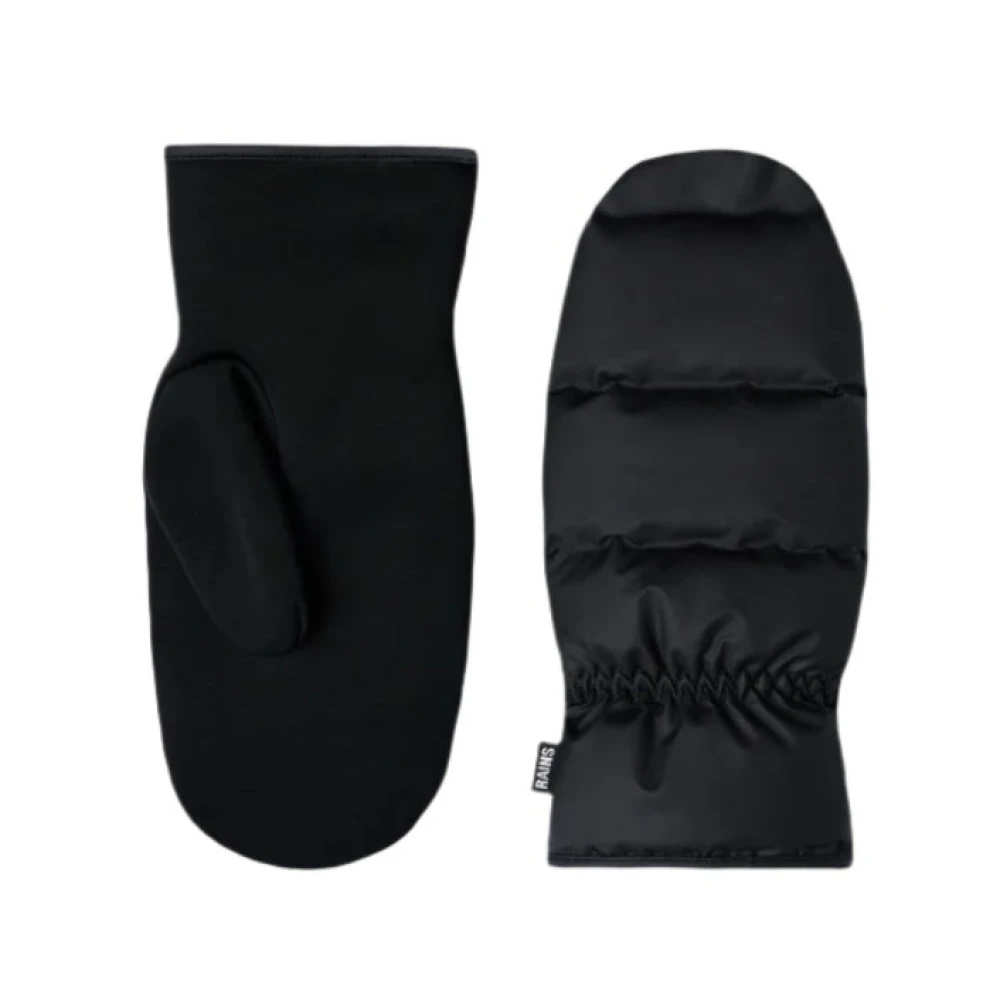Rains Zwarte Puffer Wanten Winter Accessoire Black Dames