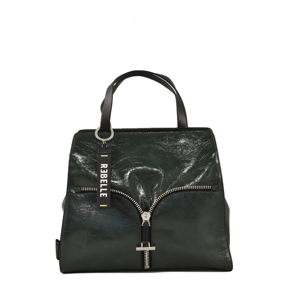 Rebelle Leren Schoudertas Green Dames