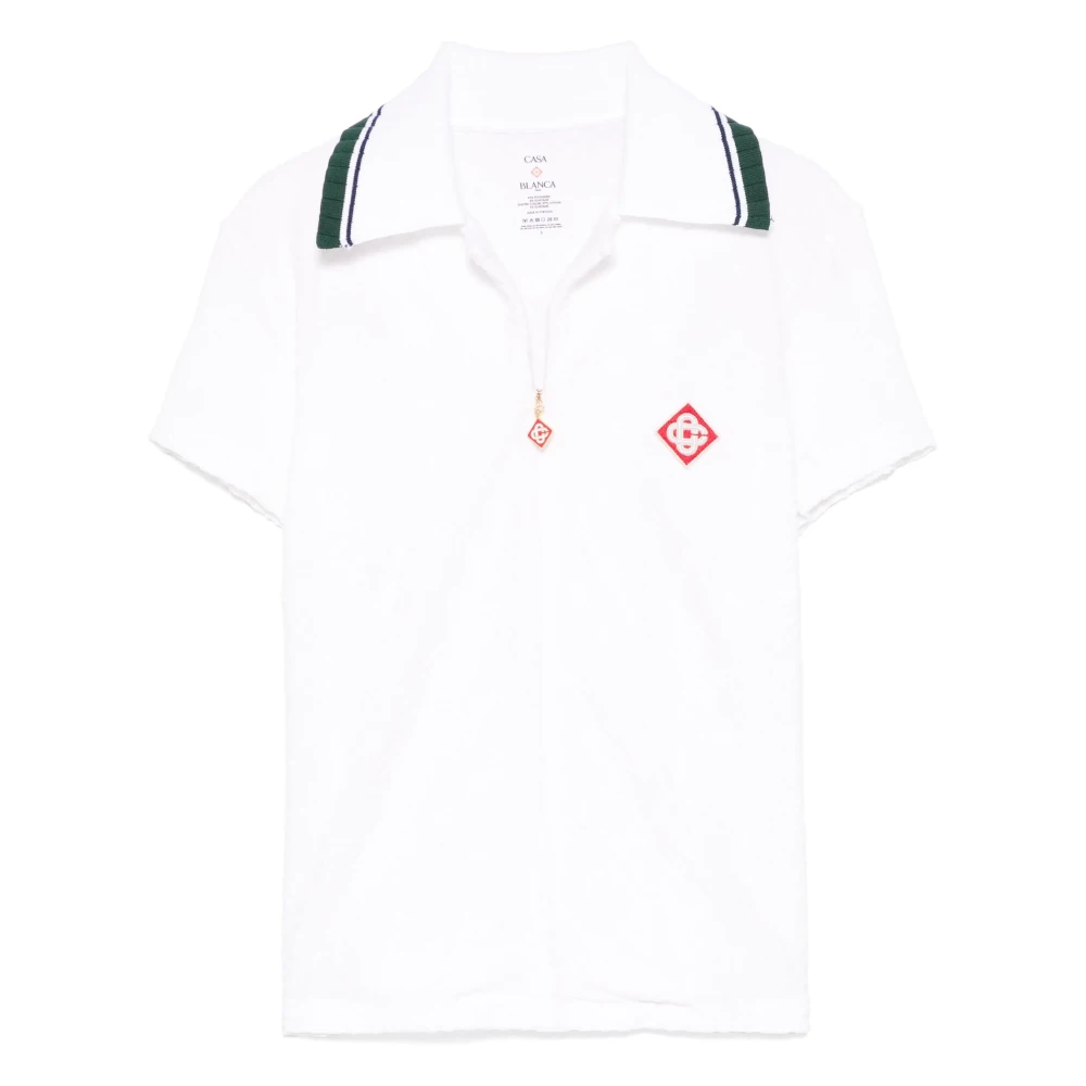 Casablanca Monogram Overhemd Wit Rits White Dames