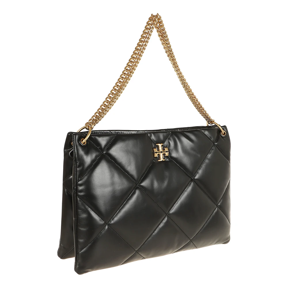 TORY BURCH Zwarte Leren Handtas Elegante Stijl Black Dames
