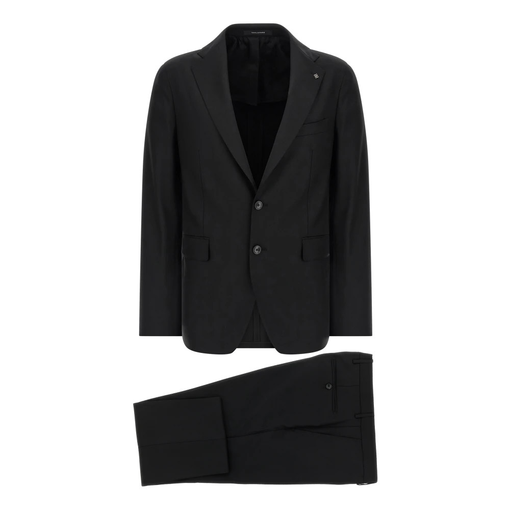 Tagliatore Men's Black Single Breasted Suits, 3XL, Vesuvio Dress