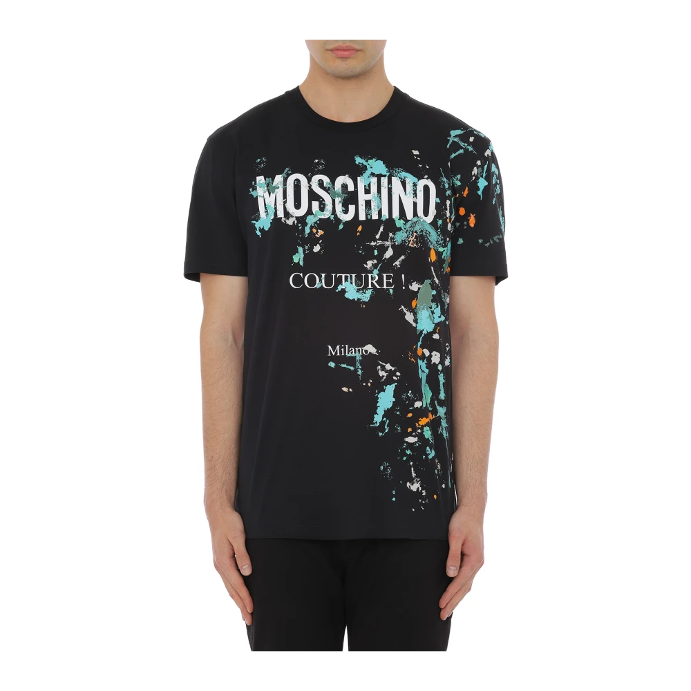 Moschino Zwarte T-shirts en Polos Collectie Black Heren