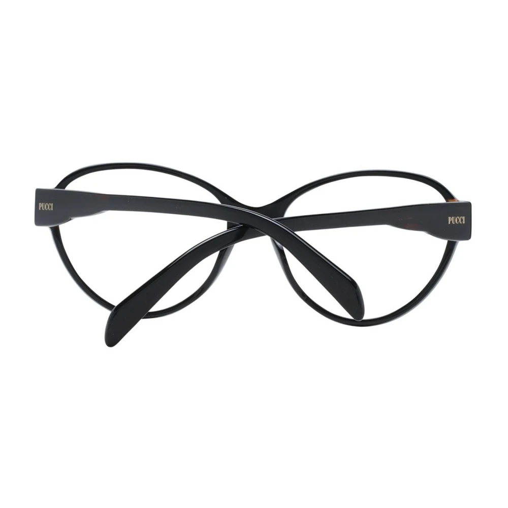 EMILIO PUCCI Stijlvolle Zwarte Vlinder Optische Monturen Black Dames
