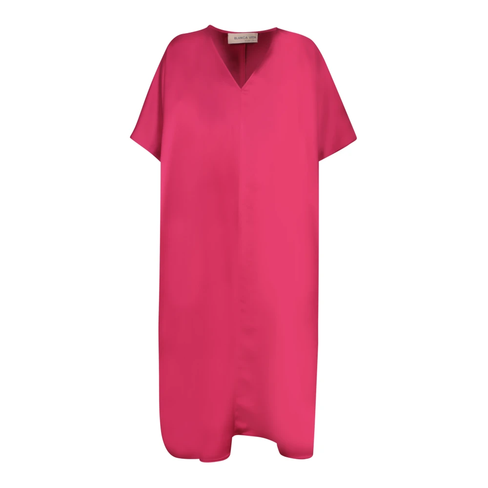 Blanca Vita Körsbär V-Hals Kaftan Klänning Red, Dam