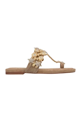 Flat Sandal With Beads