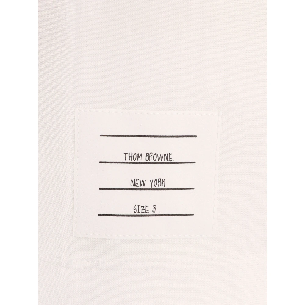 Thom Browne Iconische Gestreepte Katoenen T-shirt White Heren