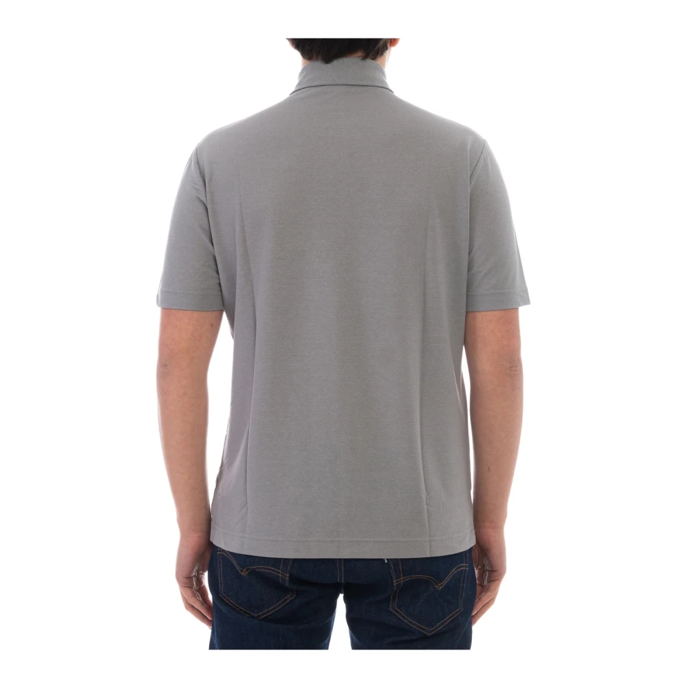 Zanone Ice Cotton Slim Fit Polo Shirt Gray Heren