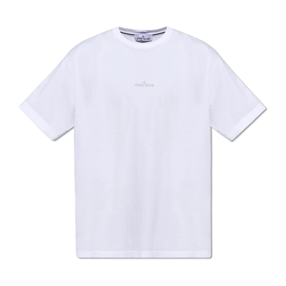 Stone Island T-shirt met logo White Heren