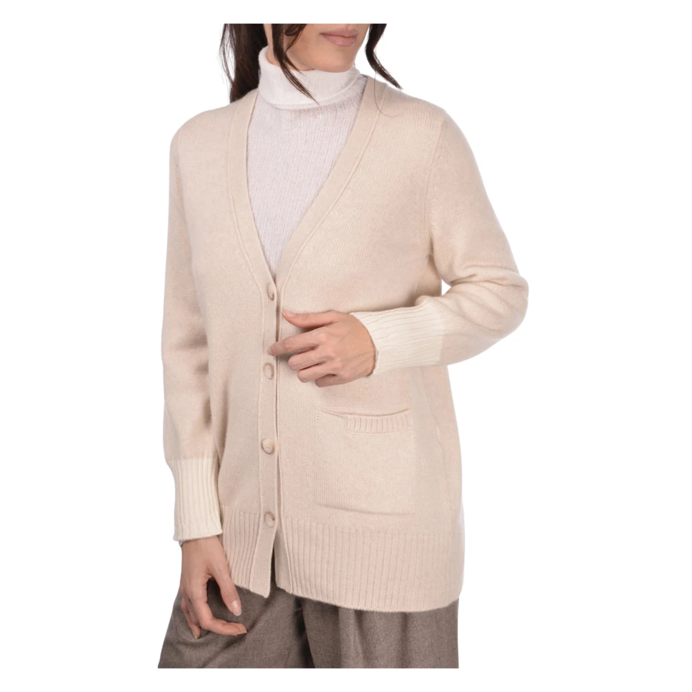 Gran Sasso Stijlvolle Cardigan voor Mannen Beige Dames