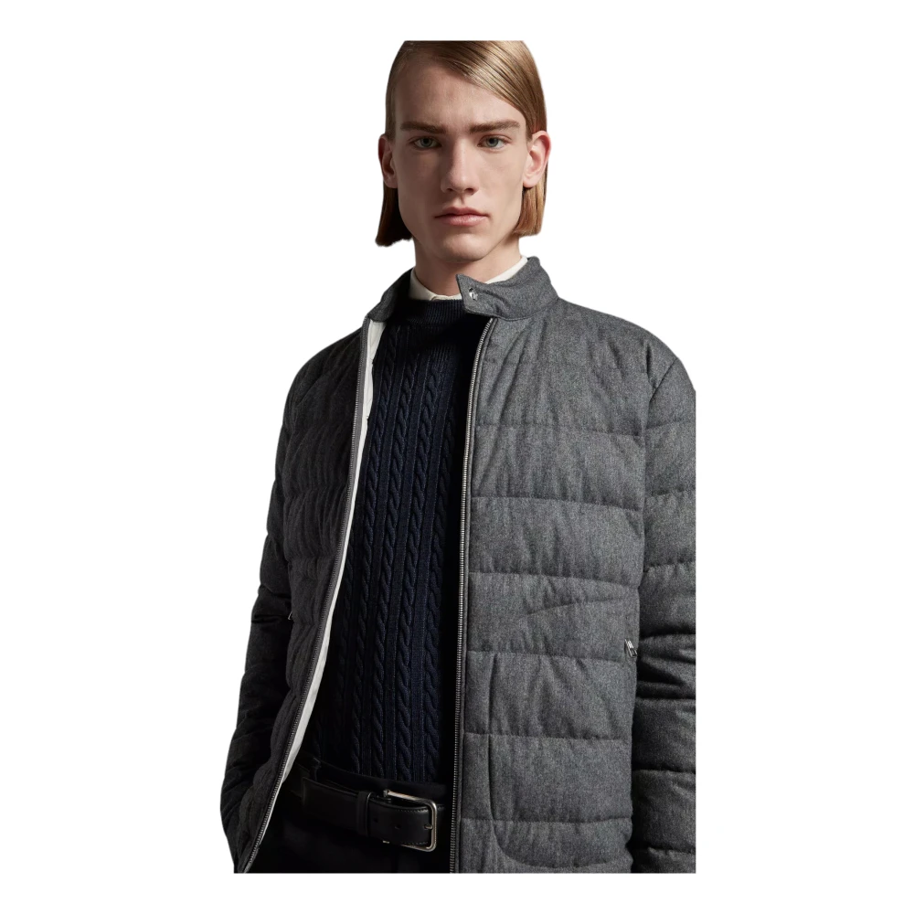 Moncler Lichtgrijze donsjas Acorus stijl Gray Heren