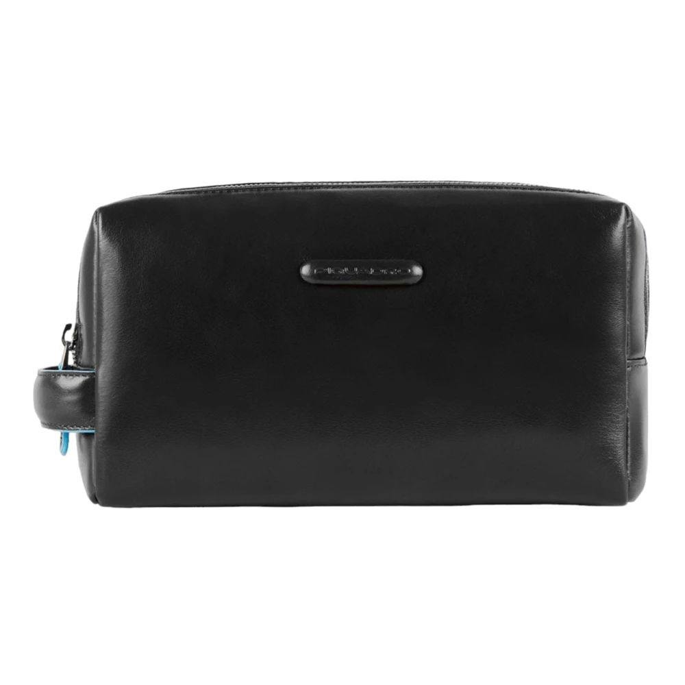 Piquadro Zwarte Leren Tas Stijlvol Model Black Heren