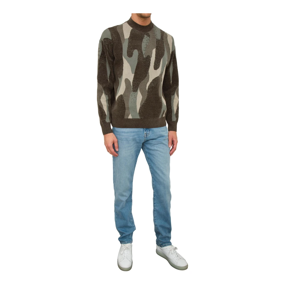 Armani Exchange Groene Pullover Trui Multicolor Heren