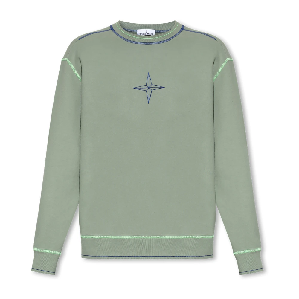Stone Island Sweatshirt met logo Green Heren