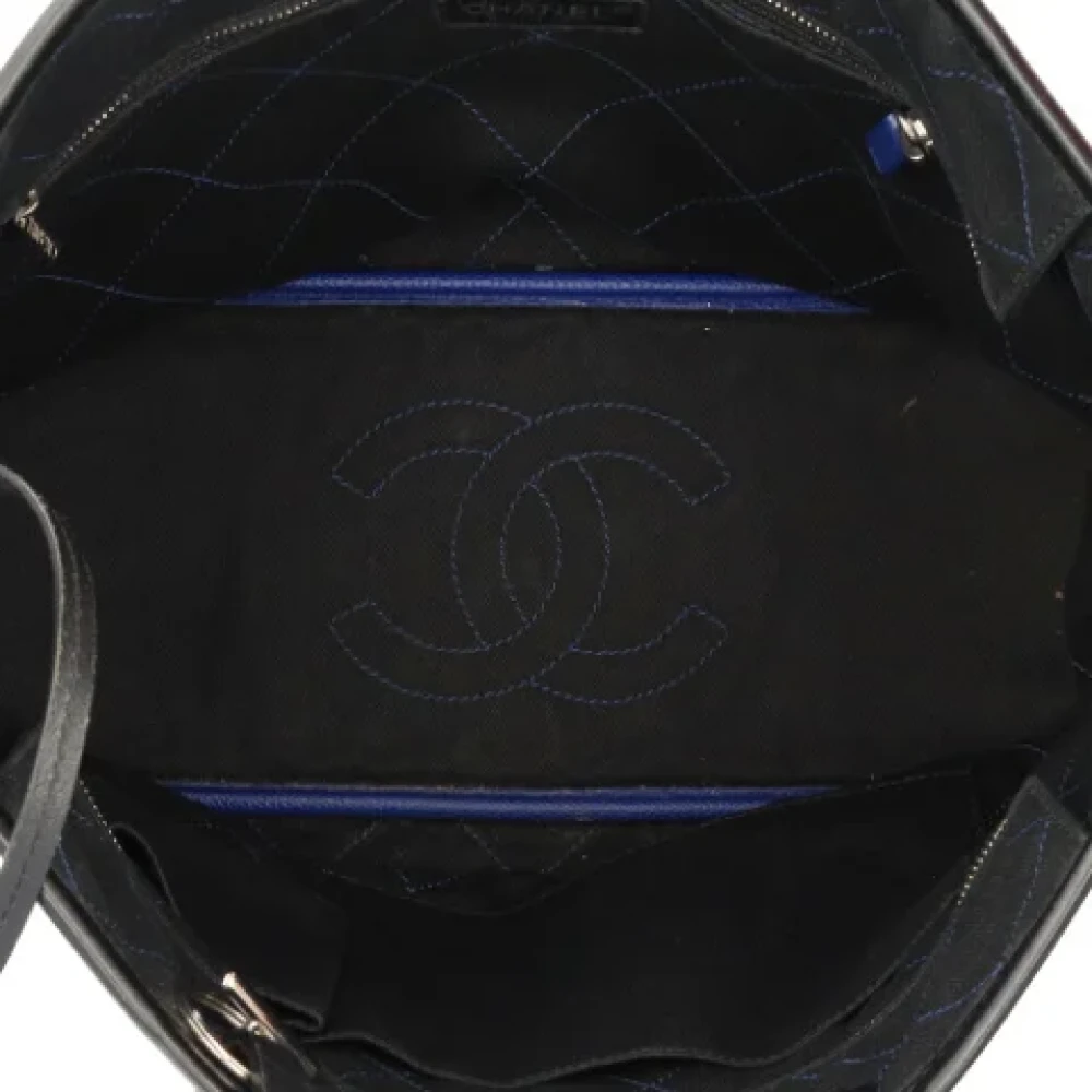 Chanel Vintage Pre-owned Leather totes Blue Dames