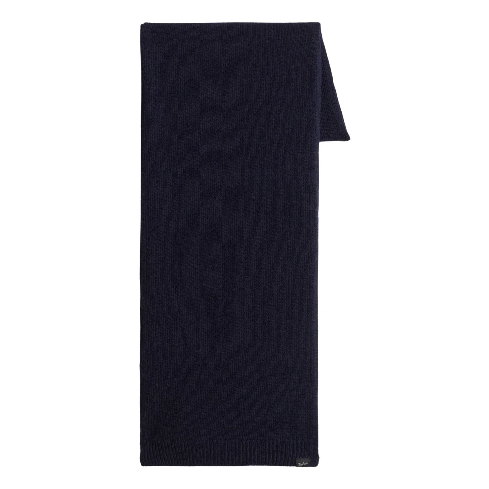 Woolrich Merino Wol Geribbelde Sjaal Blue Heren