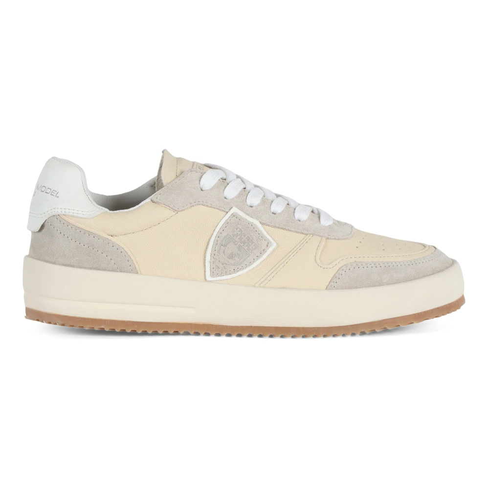 Philippe Model Leren Sneakers met Veters Dames Schoenen Beige