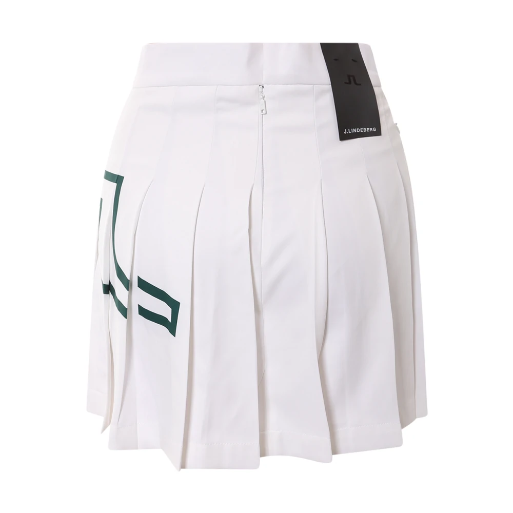 J.LINDEBERG Gerecyclede Plooirok met Shorts Detail White Dames