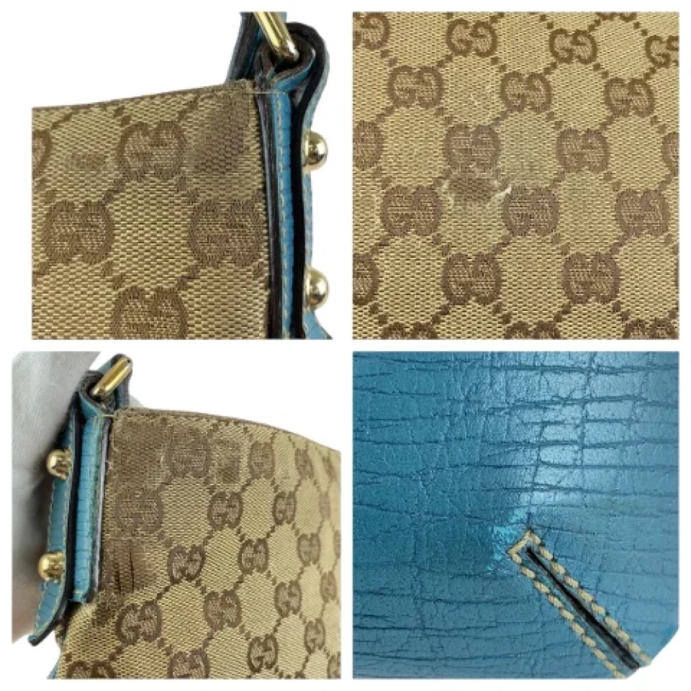 Gucci Vintage Pre-owned Canvas crossbody-bags Blue Dames