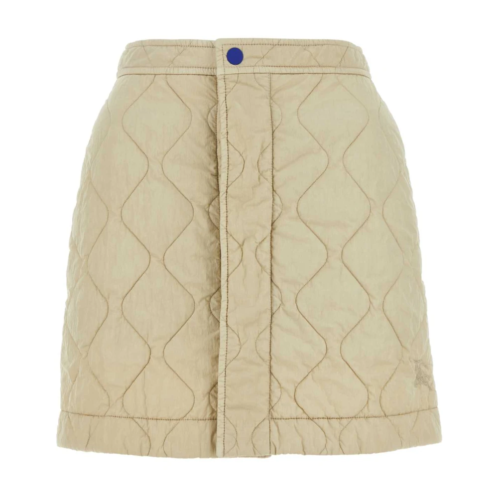Burberry Women's Beige Short Skirts, 3XS, Quilted Nylon Mini Skirt
