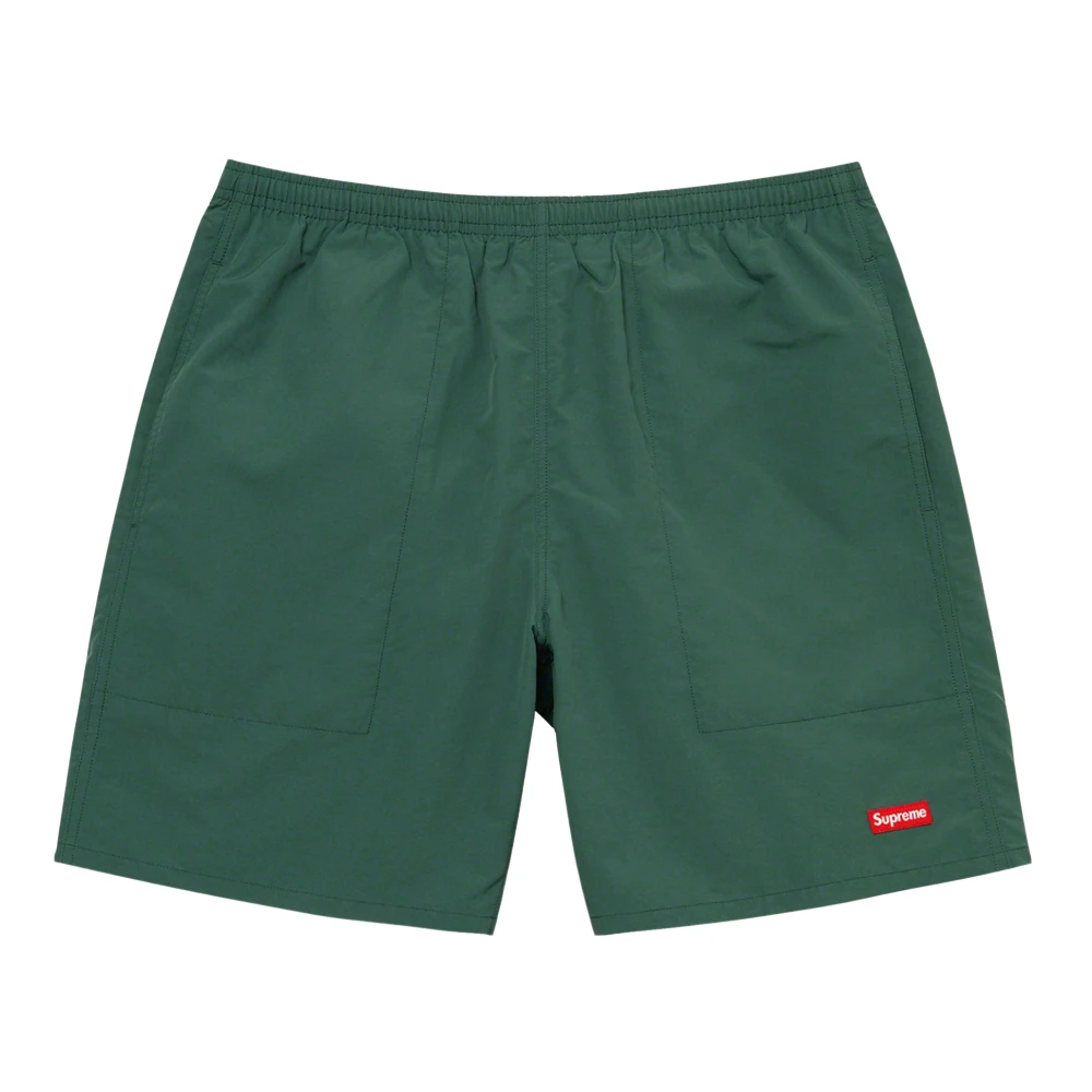 Supreme Donkergroene Nylon Zwemshort Green Heren