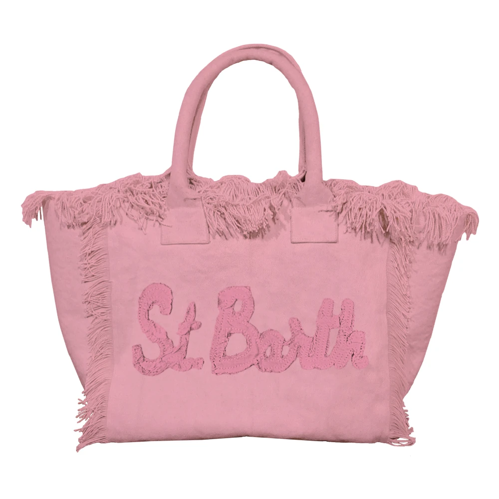 Mc2 Saint Barth Women's Pink Shopping Bags, One Size, Vanity Patch Tote