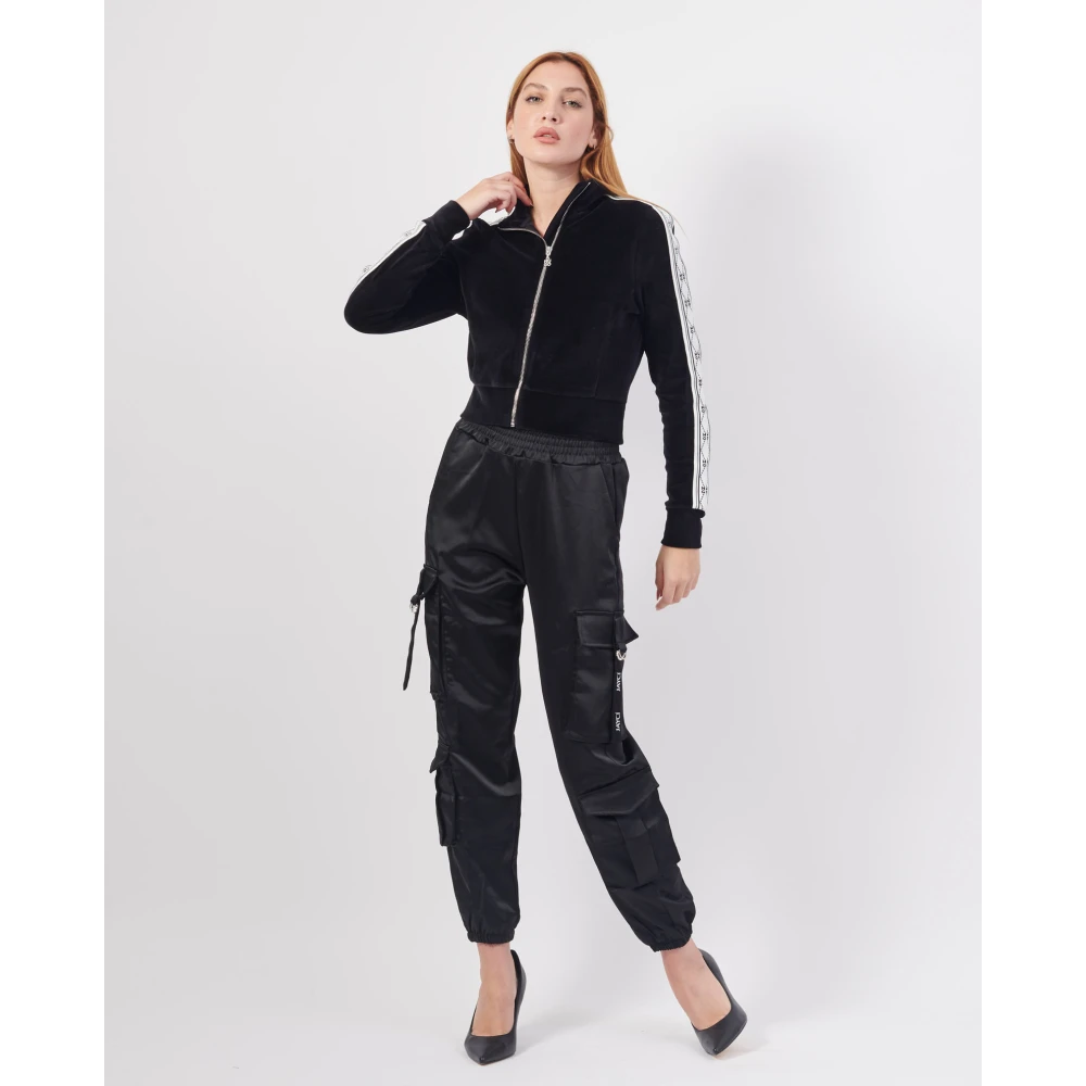 Hugo Boss Zwarte Geribbelde Gebreide Rits Trui Black Dames