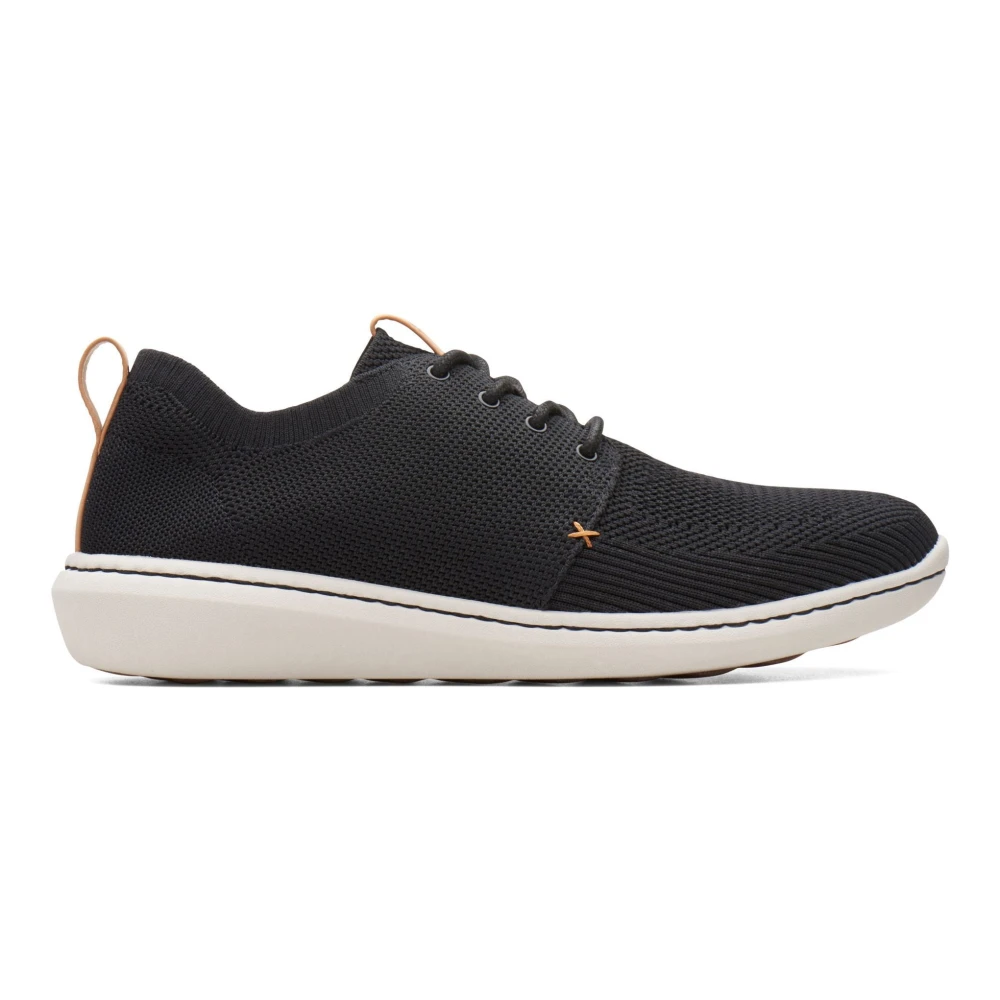 Clarks Sportieve Gebreide Sneakers Heren Schoenen Zwart