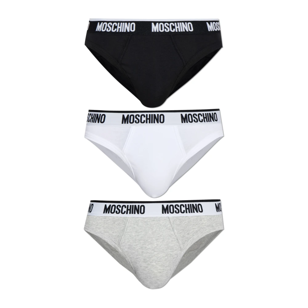 Moschino Homme Multicolor - Lot De Trois Slips Avec Logo - Sous-Vêtements - E - Taille: 2XL