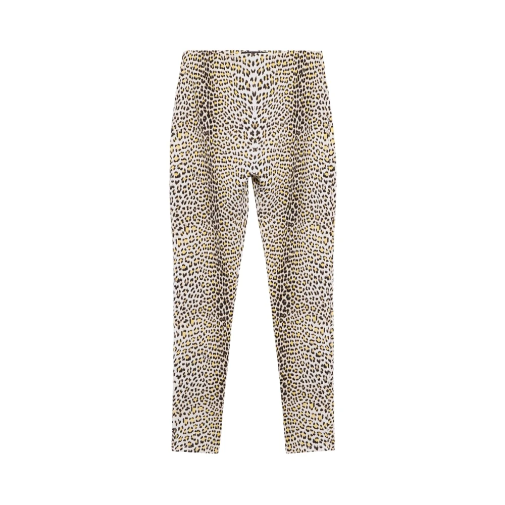 Roberto Cavalli Multicolor Leggings, Female, Xs, Pop Jaguar Print Leggings