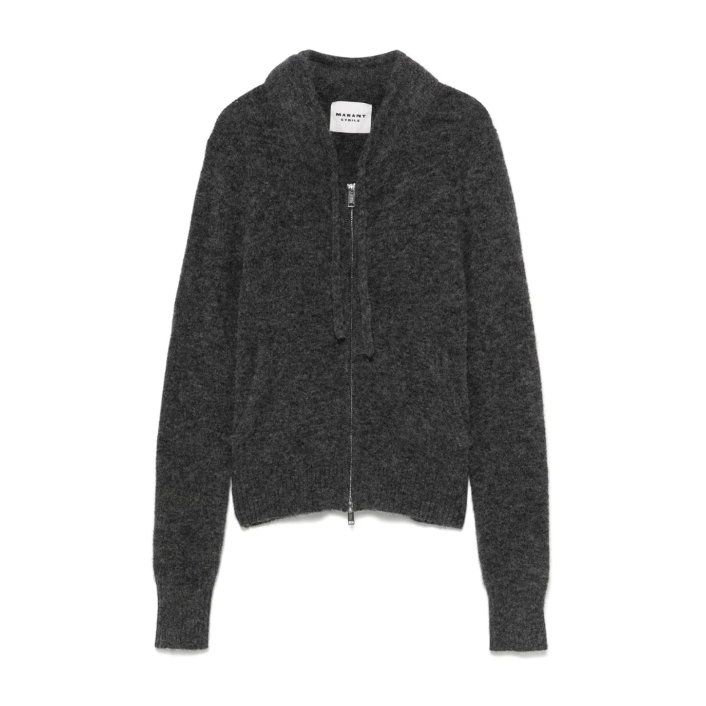 Isabel Marant Étoile Grijze Rits Hoodie Aw24 Gray Dames