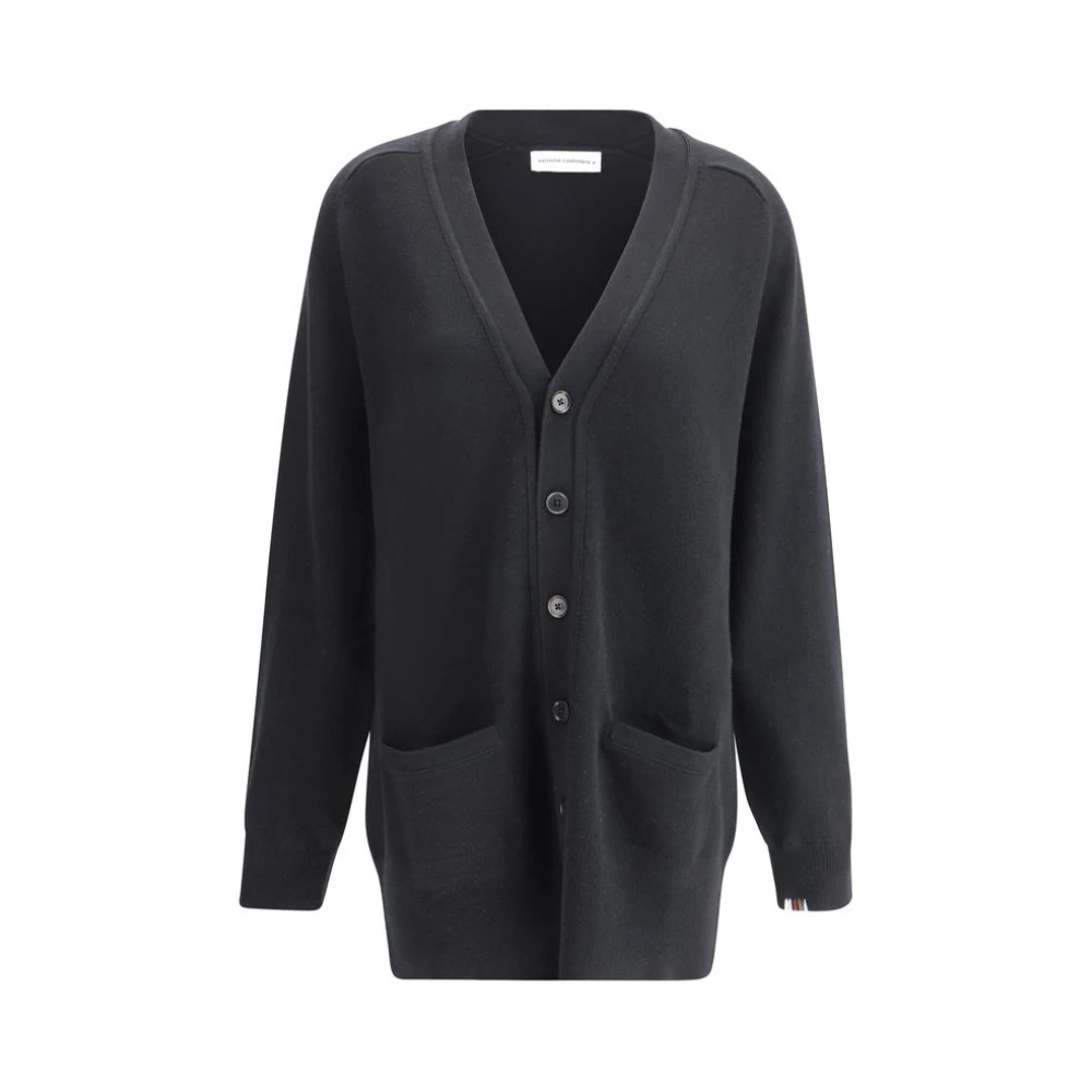 Extreme Cashmere Kashmir Cardigan med V-ringning Black, Dam