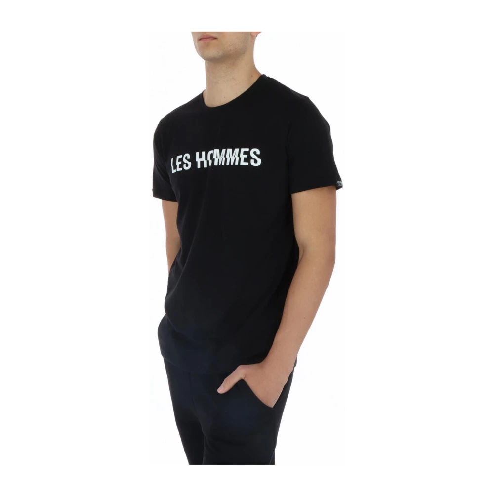 Les Hommes T-Shirts Black Heren