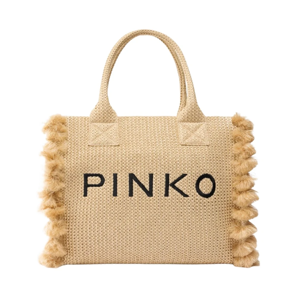 Pinko Women's Beige Shopping Bags, One Size, Shopper Beach
