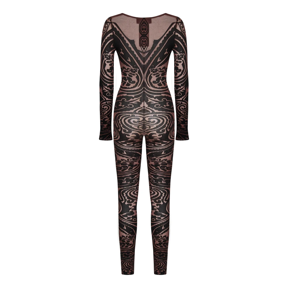 Wolford Bruine Paisley Overall Jurk Aw24 Multicolor Dames