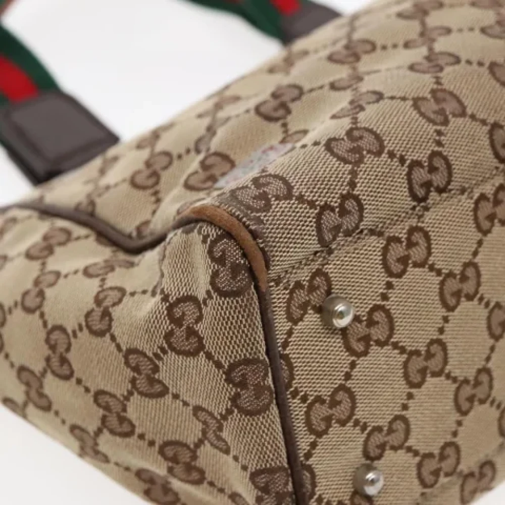 Gucci Vintage Pre-owned Canvas gucci-bags Beige Dames