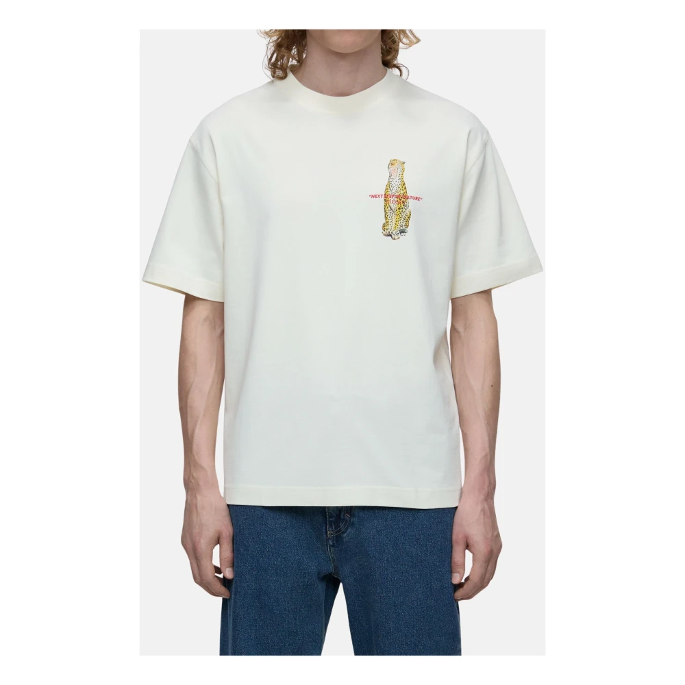 closed Korte mouw ronde hals T-shirt met voorkant print White Heren