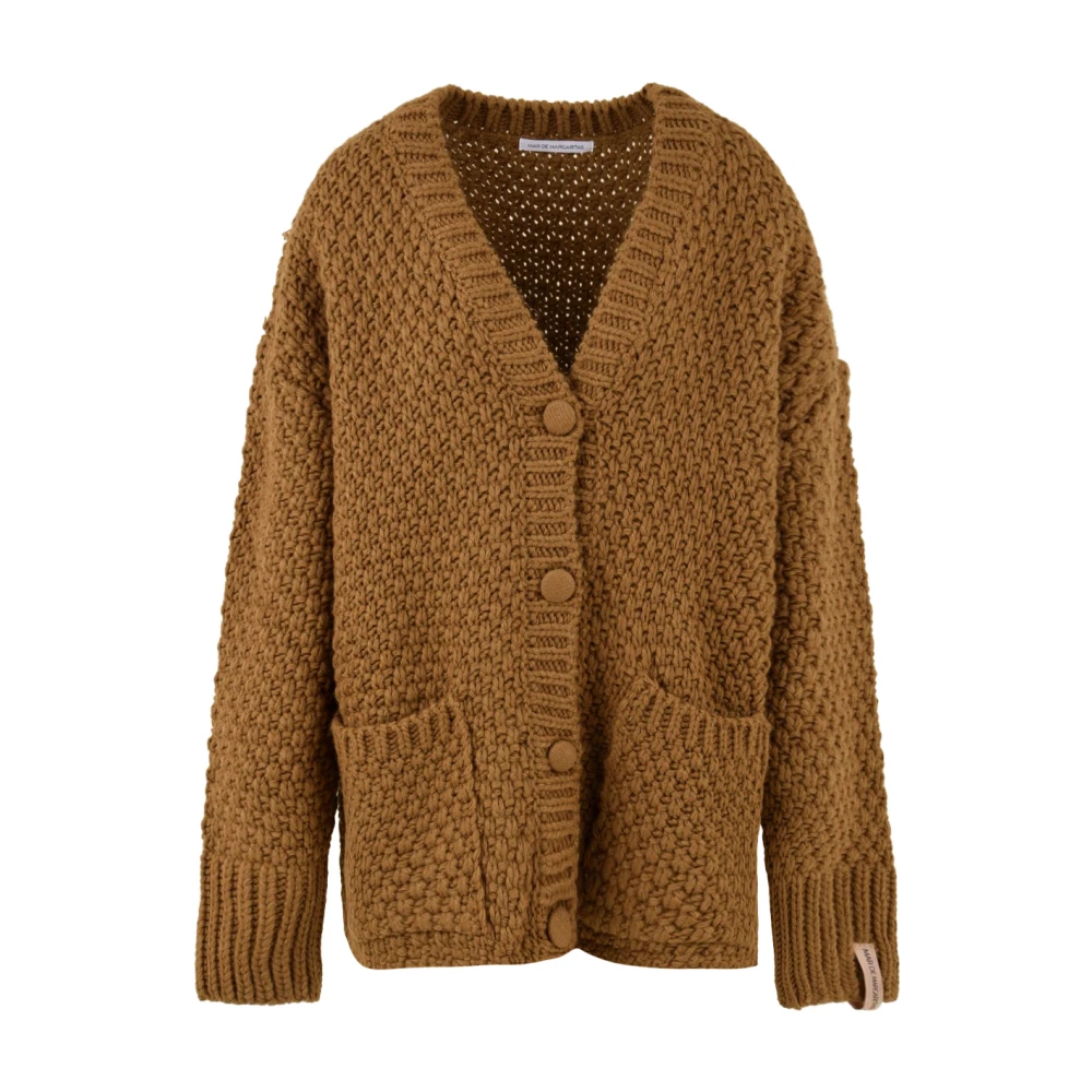 Mar De Margaritas Kameel Sweater Cardigan Brown Dames