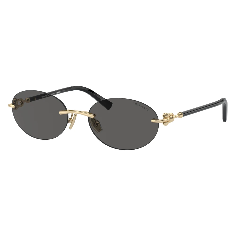 Tiffany Women's Gold/Grey Tf3104d 6216S4 Woman Sunglasses Metal Round Normal - Image 3