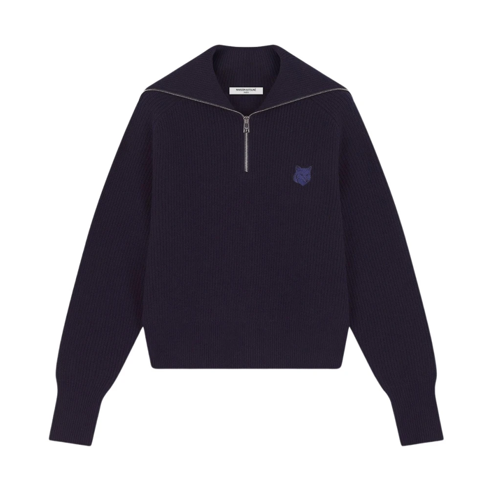Maison Kitsuné Wol Vos Trui Purple Dames