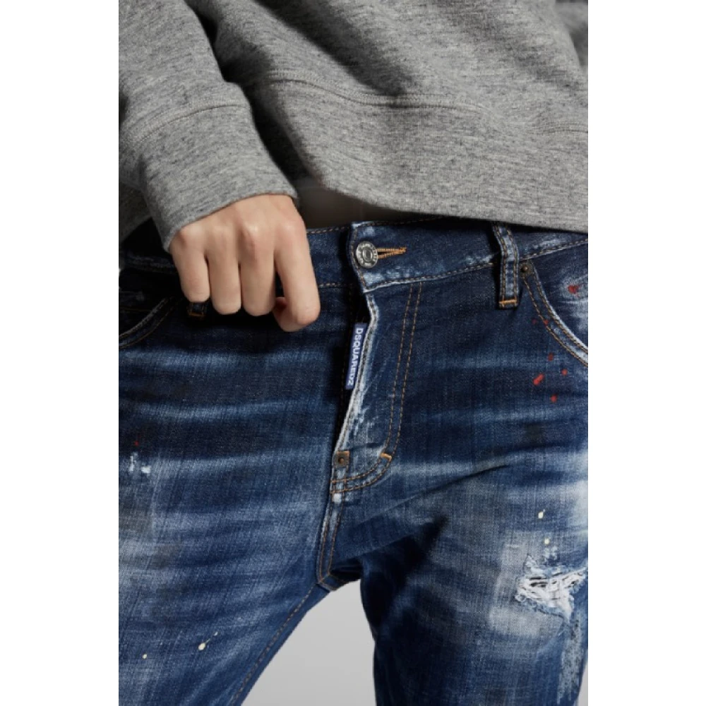 Dsquared2 Geverfde Versleten Jennifer Jeans Blue Heren