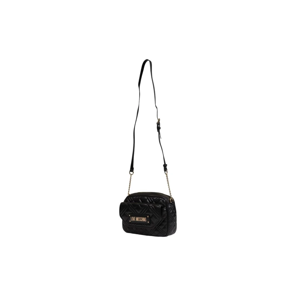 Love Moschino Stijlvolle Zwarte Polyethyleen Dames Handtas Black Dames