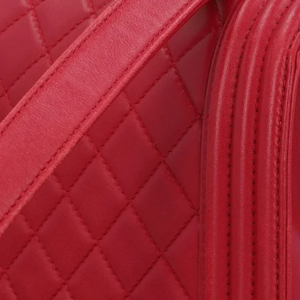 Chanel Vintage Pre-owned Leather chanel-bags Red Dames