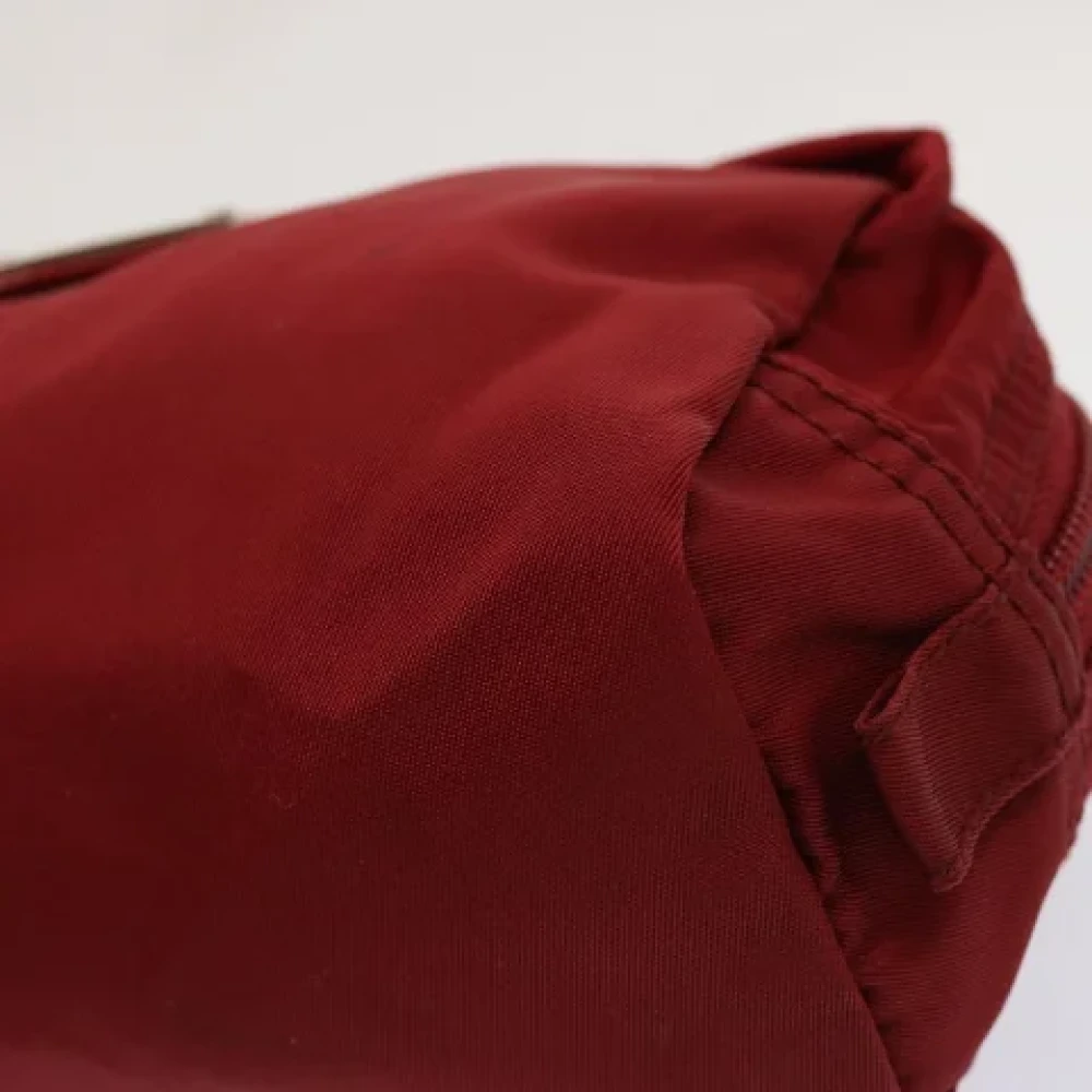 Prada Vintage Pre-owned Nylon pouches Red Dames