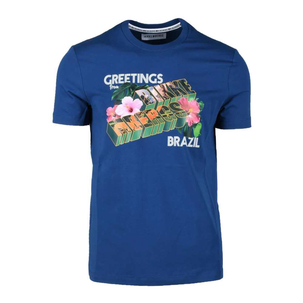 Bikkembergs Katoen Elastaan T-shirt White Heren