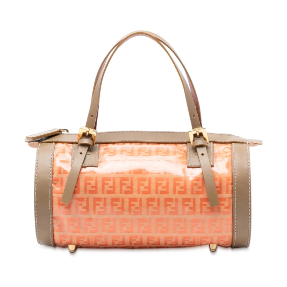 Fendi Vintage Women's Orange Pre-Owned Structured Handbag