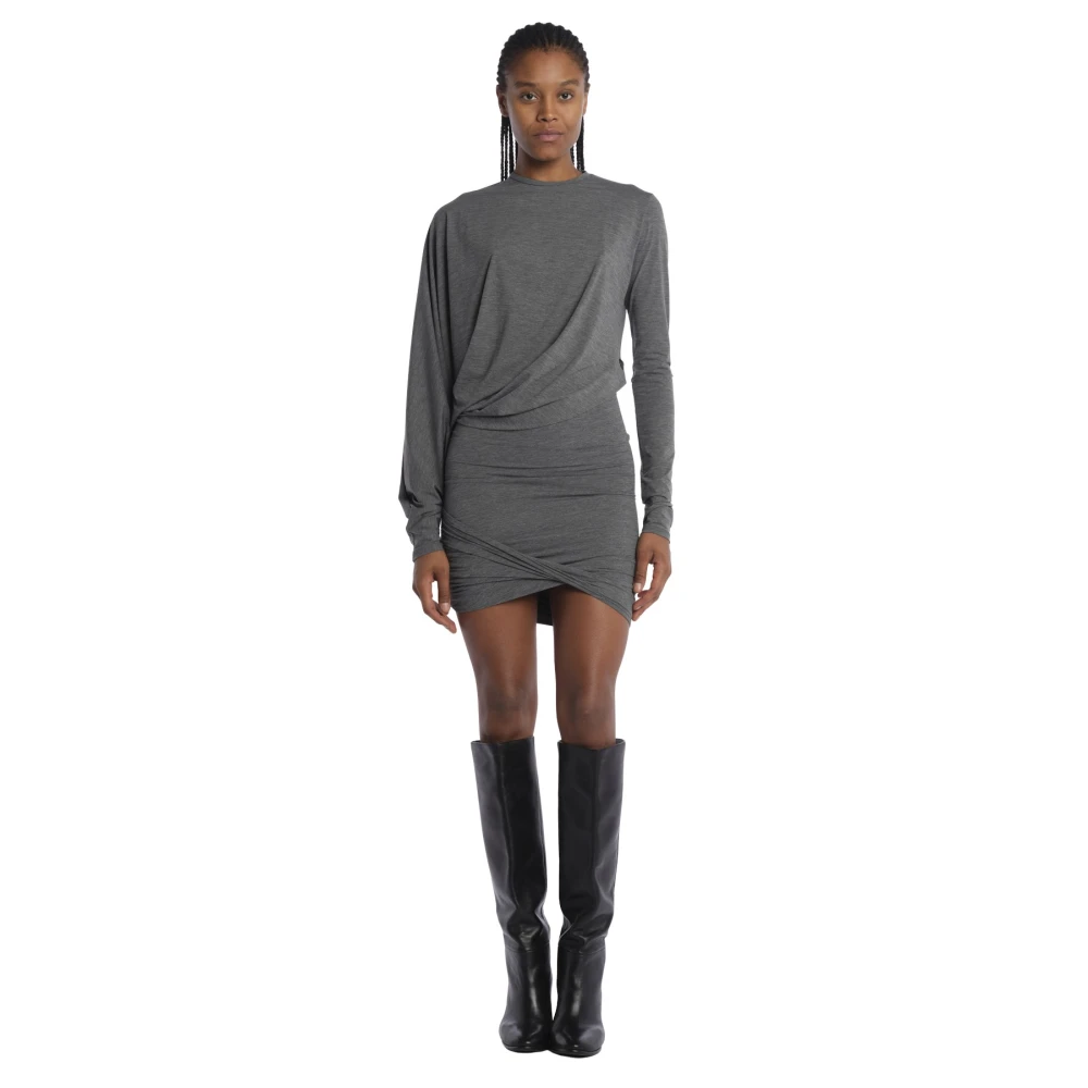 Amazuin Grijze Crossover Mini Jurk Gray Dames