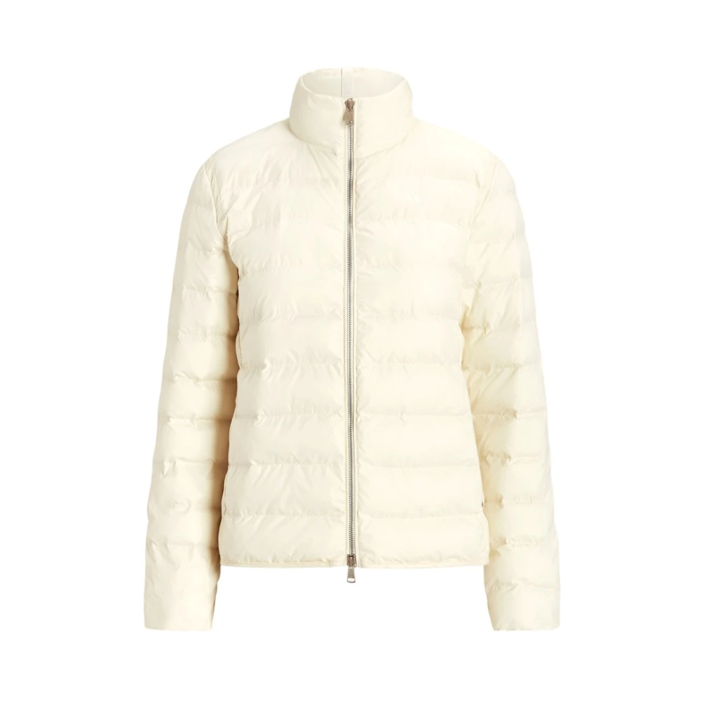Polo Ralph Lauren Crème Waterbestendige Geïsoleerde Jas Beige Dames