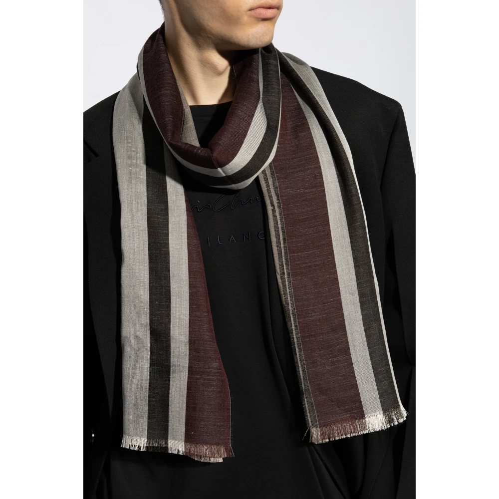 Salvatore Ferragamo Zijden sjaal van Ferragamo Gray Heren