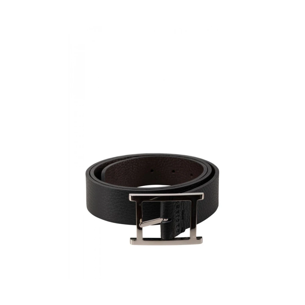 Orciani Men's Black Belts,, Leather Belt Medium